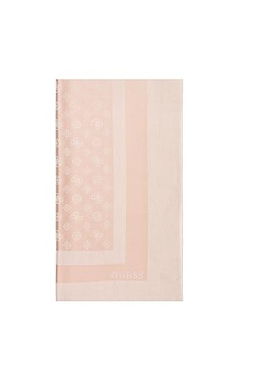 GUESS AW9412POL03 RWL Écharpe fantaisie 4G logo pivoine 80x180, multicolore, Taille unique