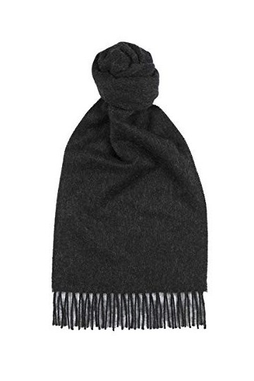 Glen Isla Écharpe 100 % cachemire Gris anthracite