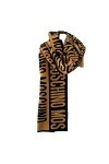 Moschino Écharpe fantaisie logo lurex jaune et noir