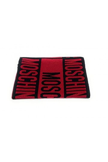 Moschino Écharpe pour femme rouge noir 30 x 180 cm C21MO21
