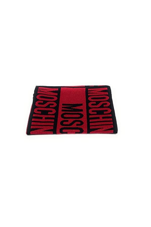 Moschino Écharpe pour femme rouge noir 30 x 180 cm C21MO21