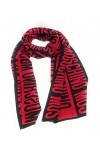 Moschino Écharpe pour femme rouge noir 30 x 180 cm C21MO21