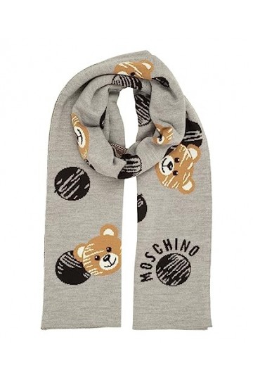 MOSCHINO femme Teddy bear �charpe grey