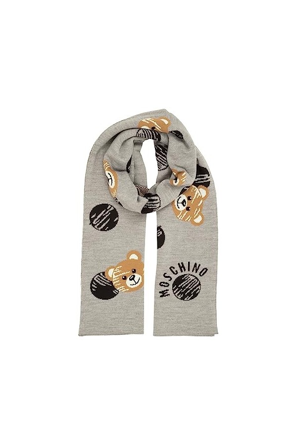 MOSCHINO femme Teddy bear �charpe grey