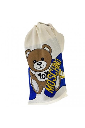 Moschino Écharpe crème teddy, crème, 30x180cm