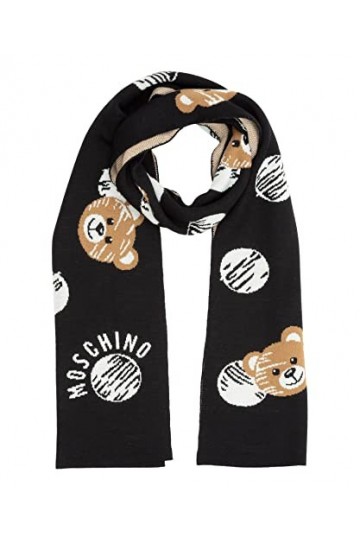 MOSCHINO femme Teddy bear écharpe en laine black