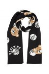 MOSCHINO femme Teddy bear écharpe en laine black