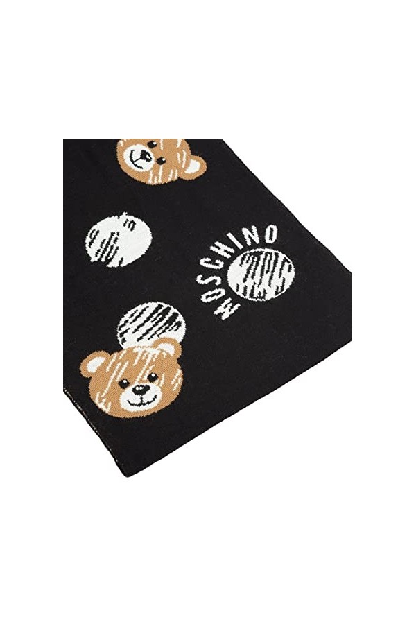 MOSCHINO femme Teddy bear écharpe en laine black