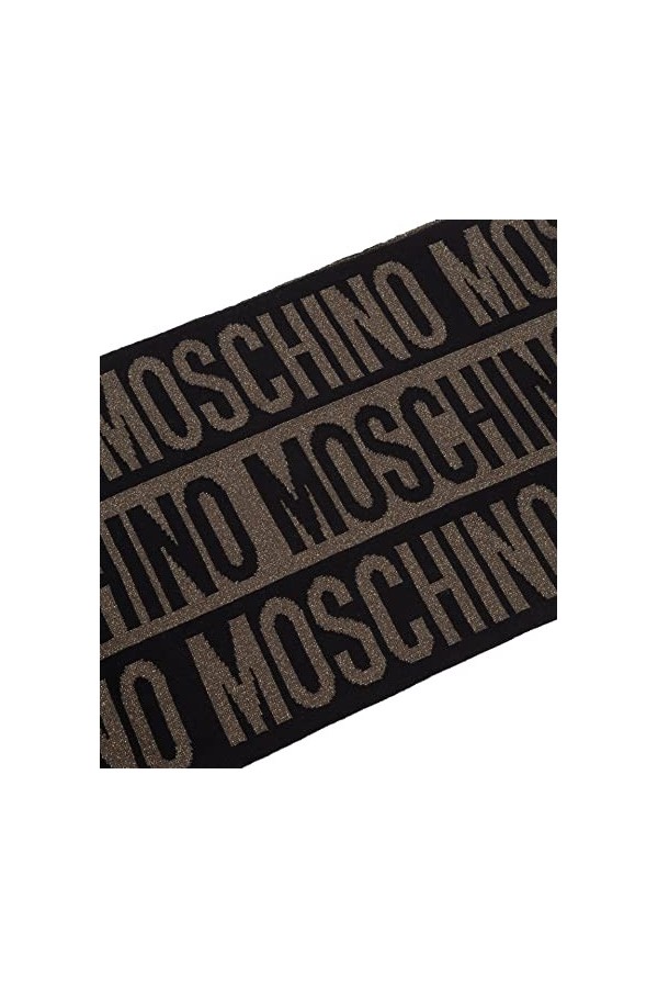 Sciarpa donna Moschino multilogo nero effetto lurex C23MO07 30623 M2336 TAGLIA UNICA