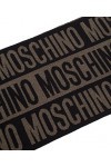 Sciarpa donna Moschino multilogo nero effetto lurex C23MO07 30623 M2336 TAGLIA UNICA
