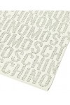 MOSCHINO Écharpe en laine, fabriquée en Italie, dimensions 30 x 180 cm, Blanc, 30x180cm, Écharpe