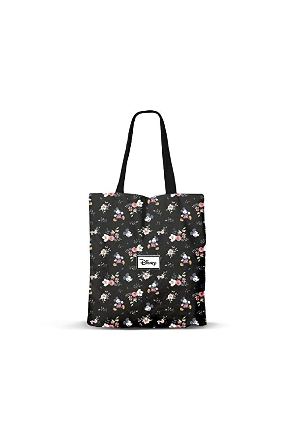 Disney Mickey Mouse Nature-Sac de Courses Shopping Bag, Noir