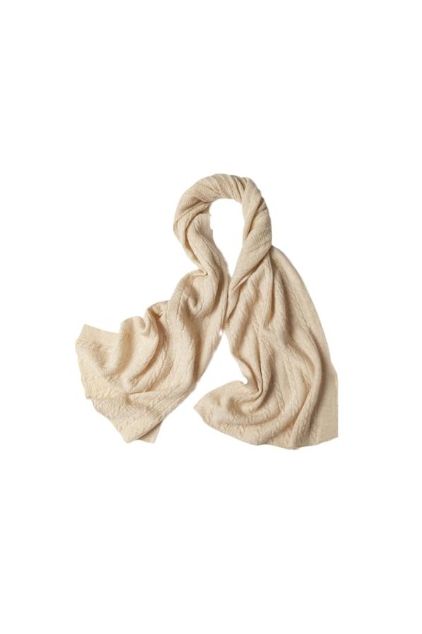 TZUFA Écharpe en cachemire unisexe, châle dhiver tricoté en cachemire pour femmes et hommes, châle chaud de couleur unie à l