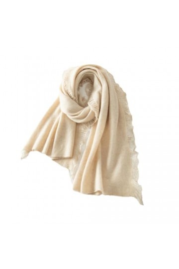 TZUFA Écharpe en cachemire tricotée douce et chaude pour femmes printemps automne hiver