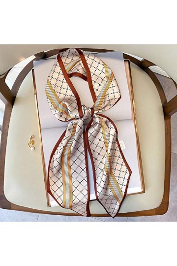 TONZN Écharpe carrée unie en mousseline de soie pour femme, écharpe décorative tendance en forme de diamant, écharpes carrées