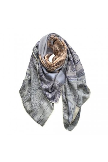 SISWIM Écharpe Chale Femme Écharpe carrée en Laine de Soie dautomne et dhiver de Luxe Écharpe Chaude à la Mode châle à Doub