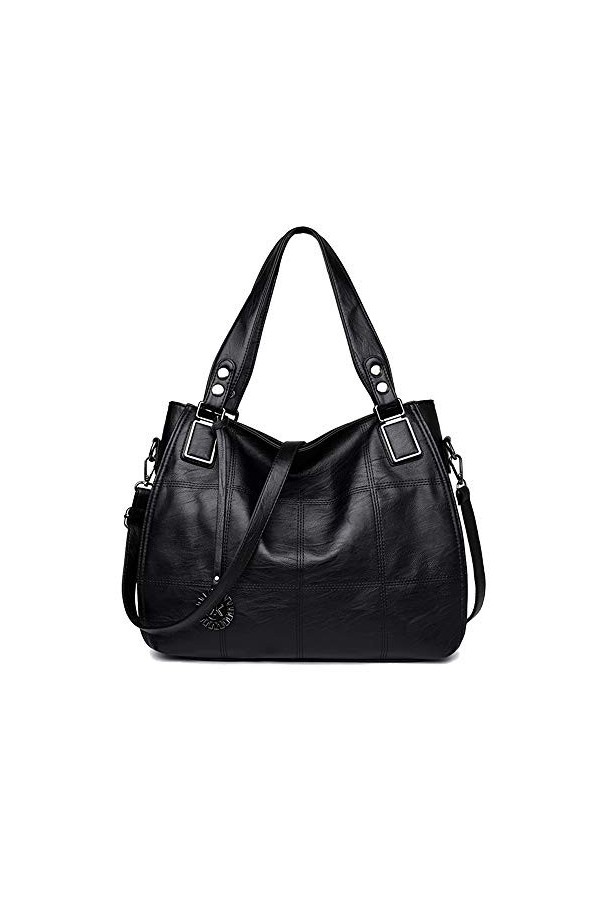 Kris&nbsp;Anna Hobo Sac à main porté épaule Broderie pour Femme Noir