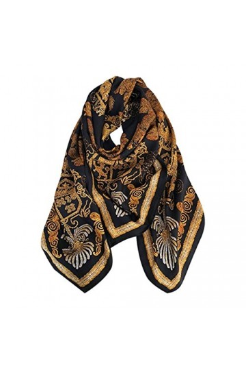 SISWIM Écharpe Chale Femme Écharpe en sergé de Soie châle en Soie de Luxe léger écharpe Douce et Confortable Jupe Coupe-Vent 