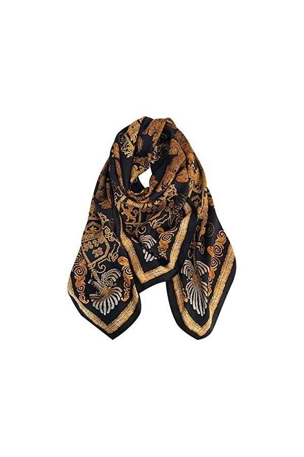 SISWIM Écharpe Chale Femme Écharpe en sergé de Soie châle en Soie de Luxe léger écharpe Douce et Confortable Jupe Coupe-Vent 