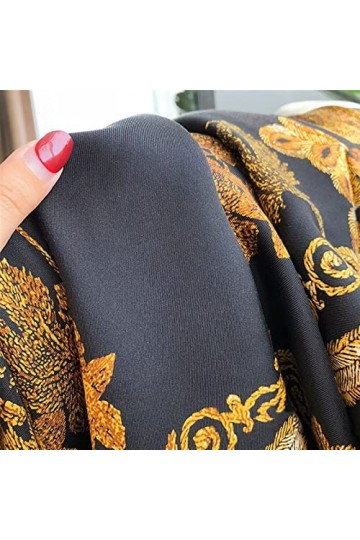 SISWIM Écharpe Chale Femme Écharpe en sergé de Soie châle en Soie de Luxe léger écharpe Douce et Confortable Jupe Coupe-Vent 