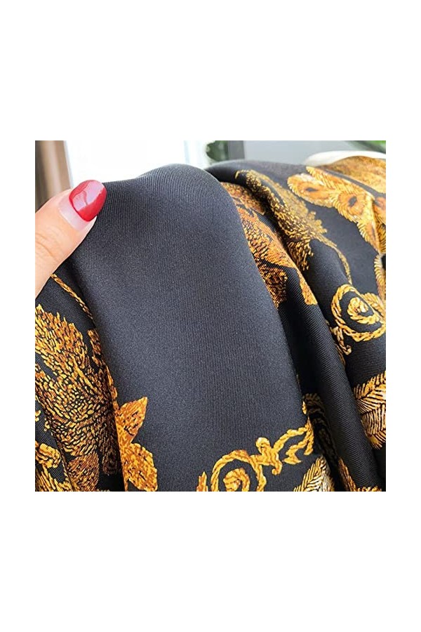 SISWIM Écharpe Chale Femme Écharpe en sergé de Soie châle en Soie de Luxe léger écharpe Douce et Confortable Jupe Coupe-Vent 