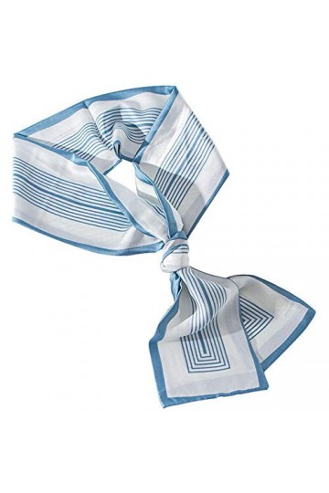 TONZN Écharpe carrée unie en mousseline de soie pour femme, longue écharpe décorative assortie - Rose_14 x 145, écharpes carr