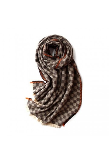 RILOOP Écharpe à carreaux, écharpe en cachemire pour femme automne hiver châle chaud polyvalent pour temps froid Noël Nouvel 