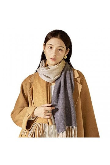 OVLAJ Echarpe Femme Cachemire Écharpe en Cachemire pour Femmes pour Les Châles en Cachemire Réel De lhiver-Color 1,170X35Cm