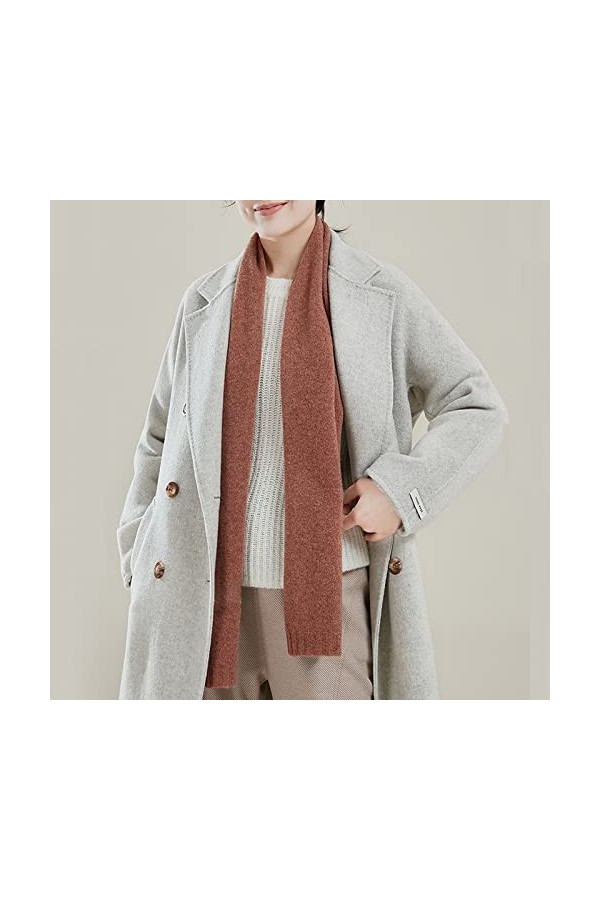 RAN Grande écharpe Douce en Tricot for Femmes, écharpe en Pure Laine Automne Hiver, écharpes Longues et Chaudes rétro épaisse