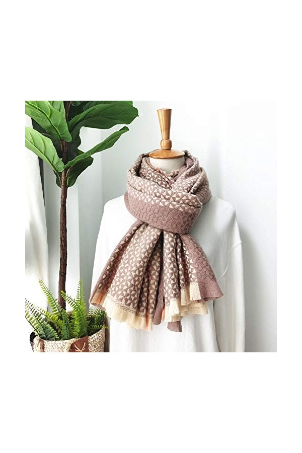 LIUBAOBEI Foulard Femme Hiver,Plus Chaud Hiver Mode Écharpe Cadeau De Luxe pour Dames Écharpe Femmes Hiver Écharpe en Cachemi