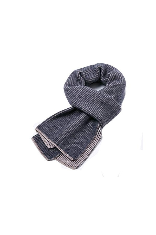 TYXL Foulard de Soie Femme, Écharpe Femme Gentleman Hiver Chaud 100% Écharpe en Pure Laine pour Homme Mode Entreprise Cadeau