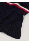 Tommy Hilfiger TH Monotype Écharpe épaisse en tricot Bleu spatial, Bleu espace
