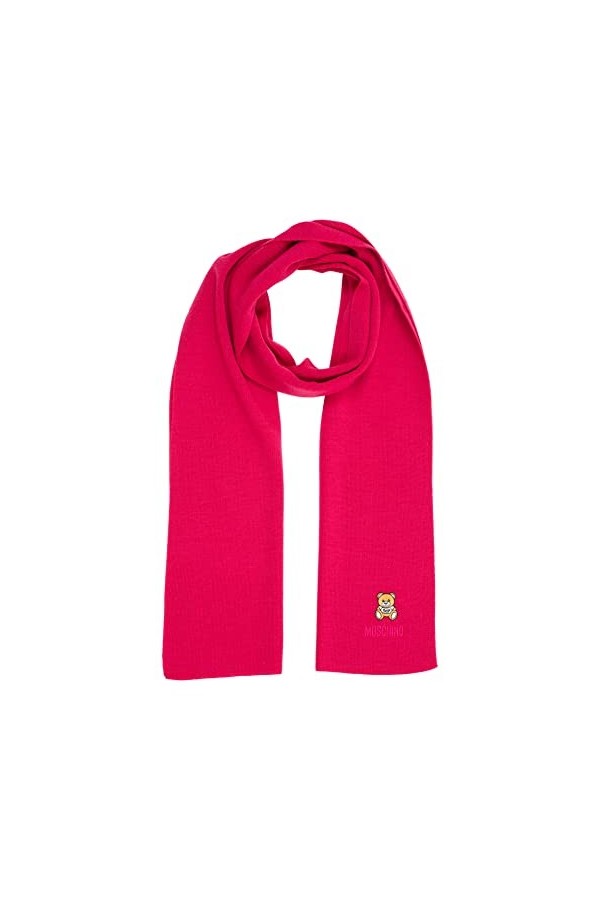 MOSCHINO femme Teddy écharpe en laine fuchsia