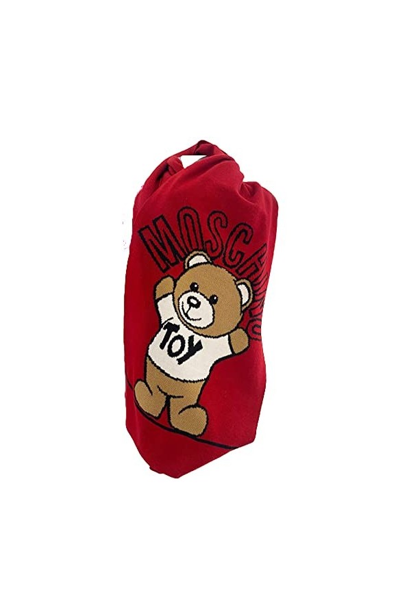 Moschino Écharpe en peluche rouge, rouge, 30x180cm