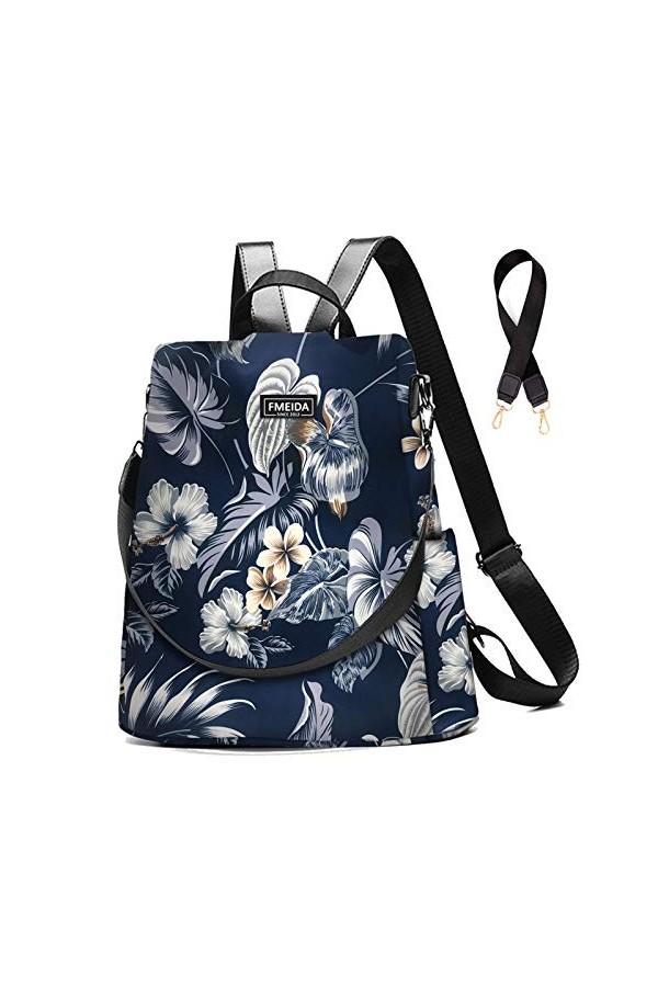 Fmeida Sac à Dos Sac a Main Femme Anti-vol Sac Cabaia Mini Imperméable Sac de Voyage en Nylon Sac Cabas 2 en 1 Sacs à Main Po