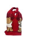Moschino Écharpe en peluche rouge, rouge, 30x180cm