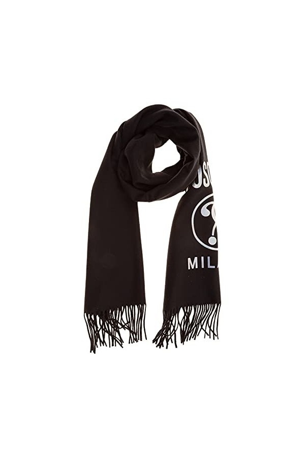 MOSCHINO femme Double question mark écharpe en laine nero
