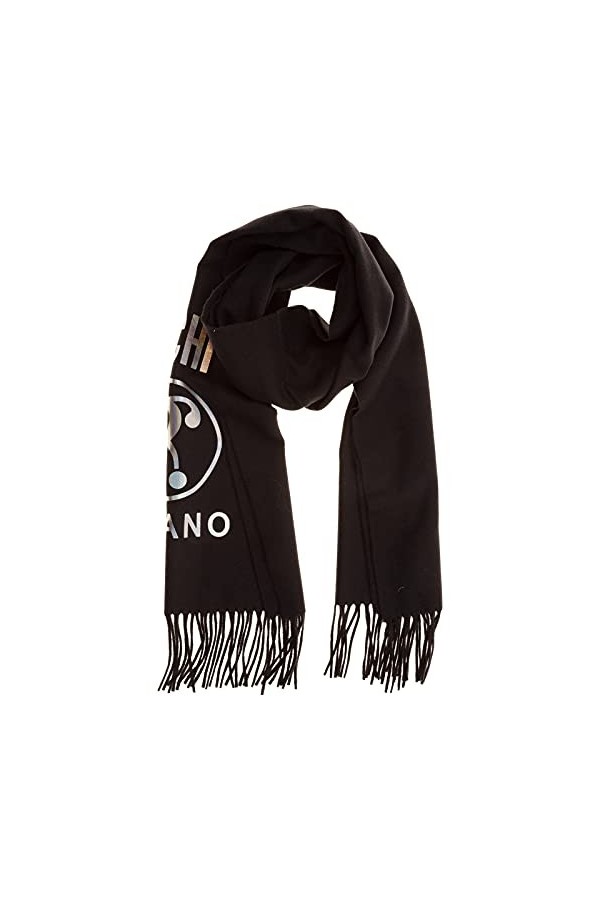 MOSCHINO femme Double question mark écharpe en laine nero
