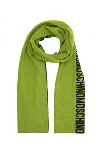 MOSCHINO femme écharpe en laine green
