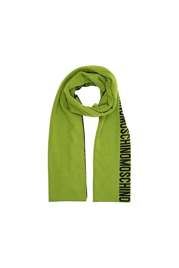 MOSCHINO femme écharpe en laine green