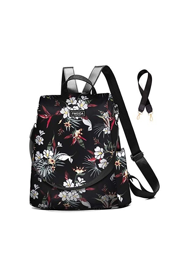 Fmeida Sac à Dos Sac a Main Femme Anti-vol Sac Cabaia Mini Imperméable Sac de Voyage en Nylon Sac Cabas 2 en 1 Sacs à Main Po