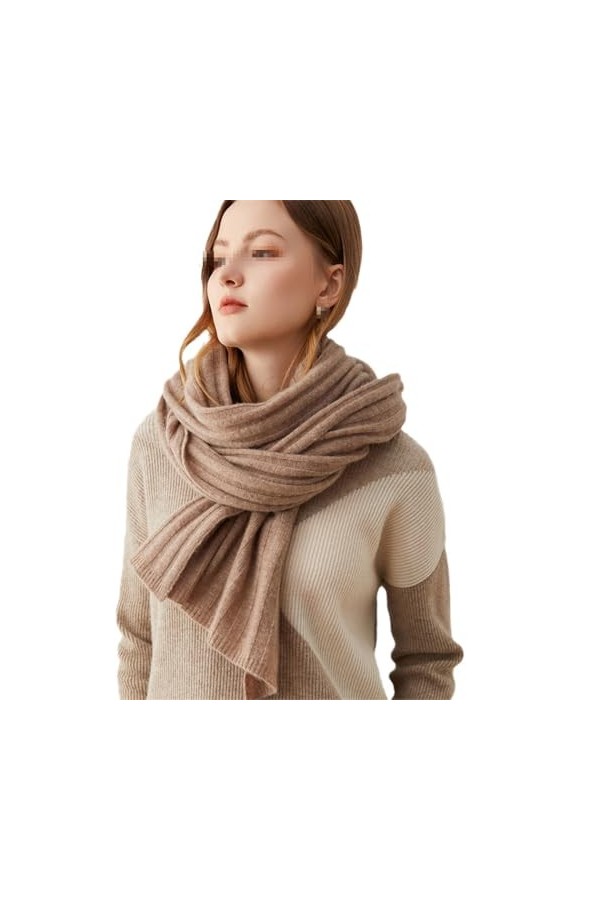 TZUFA Écharpe polyvalente en tricot de cachemire pour femmes pour lautomne et lhiver