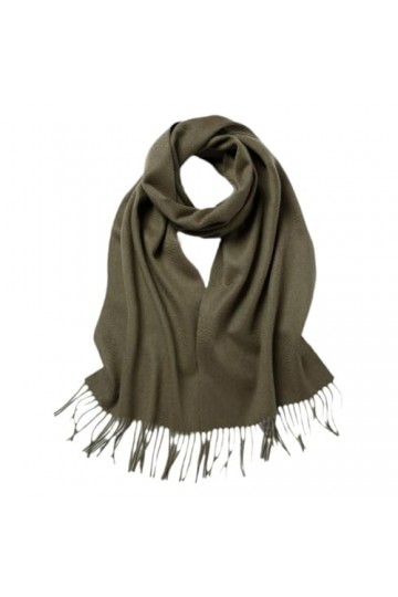 TZUFA Écharpe Pashmina de luxe unisexe pour femmes, couleur unie, chaude, épaisse et douce, longue, en cachemire, automne hiv