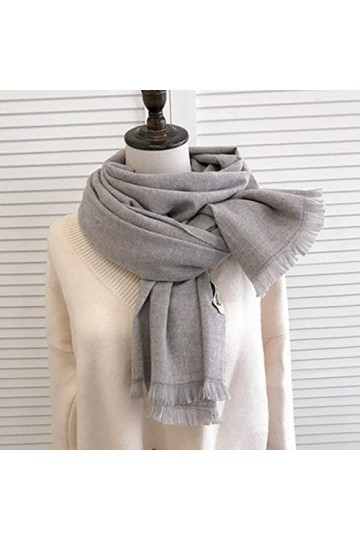 Écharpe Femme - Écharpe Dame Écharpe Tricotée Hiver Chaud Doux Double Face Coton Écharpes pour Femmes Hommes Long Mode Cadeau