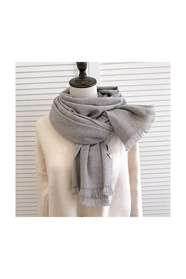 Écharpe Femme - Écharpe Dame Écharpe Tricotée Hiver Chaud Doux Double Face Coton Écharpes pour Femmes Hommes Long Mode Cadeau