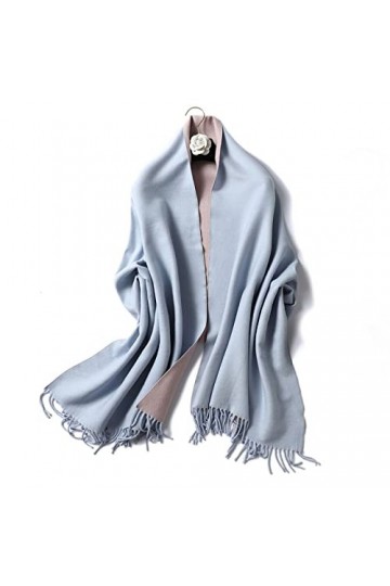 Écharpe Femme - Écharpe Longue Hiver Femme Bicolore Cachemire Classique Solide Pashmina Feeling Châle Hiver Écharpes Chaudes 