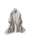 Écharpe Femme - Écharpe Longue Hiver Femme Bicolore Cachemire Classique Solide Pashmina Feeling Châle Hiver Écharpes Chaudes 