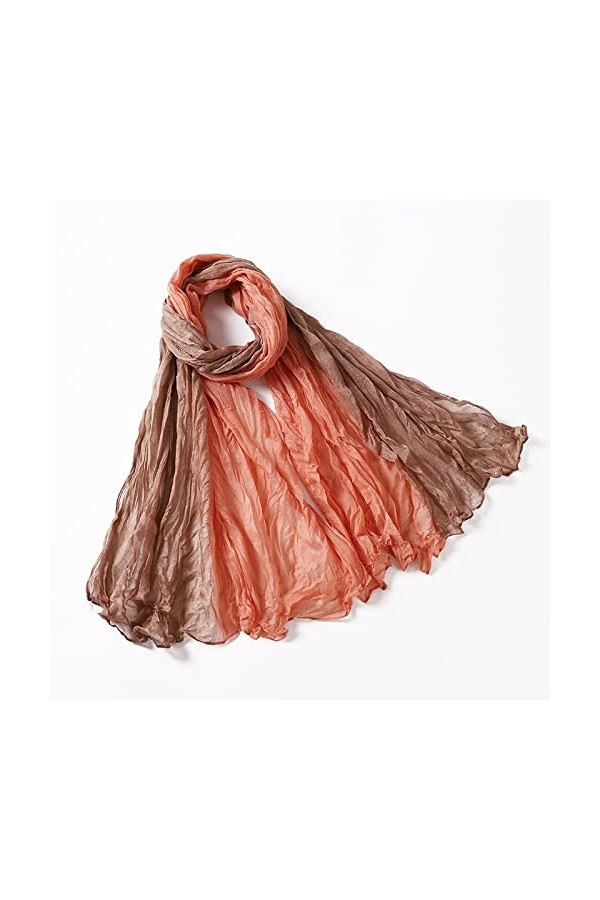 Samnuerly Écharpe pour Femme – Écharpe froissée avec dégradé de Couleur et écharpe dhiver pour Femme, châle léger, imprimé d