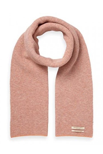 Scotch & Soda Lurex Knitted Scarf Pink Icing Mel