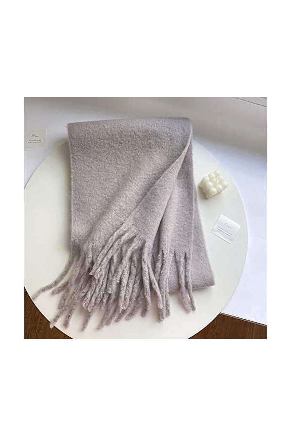 Samnuerly Écharpe pour Femme – Écharpe en Cachemire pour Femme Couleur Unie Chaude Grand Épaissir Chaud Longue Taille Écharpe